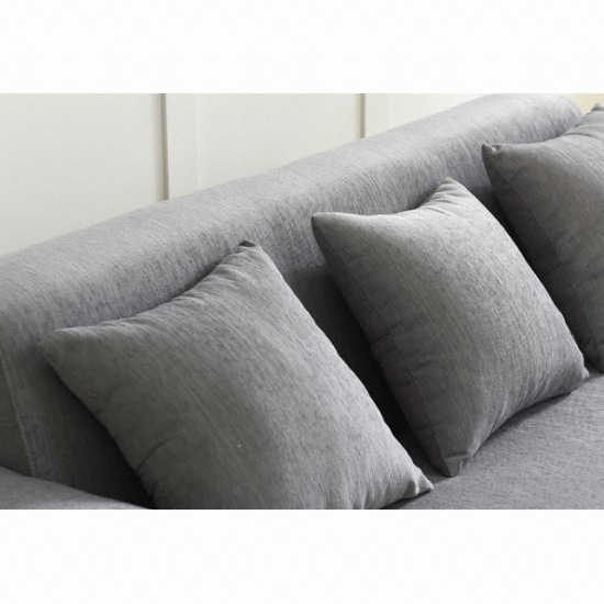 아로미가구 마카롱 와이드 포솜 B타입 패브릭 소파 2인용 (스툴포함)_이미지