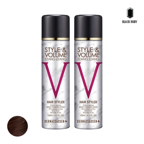 더마클라센 스타일앤 볼륨짱짱 흑채 스프레이 자연갈색 120ml (2개)