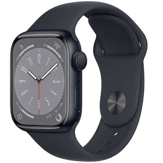 APPLE 워치 시리즈8 41mm Cellular 미드나이트 알루미늄 (스포츠밴드, 해외구매)_이미지