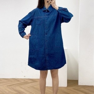 빅사이즈사랑해요 P189L304 오버핏데님롱카라남방 LO