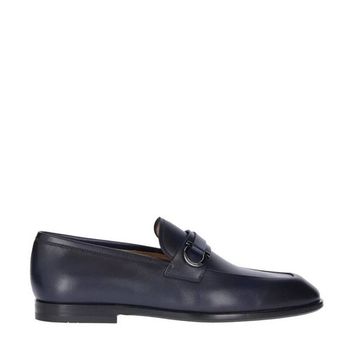 Gancini-Buckle 레더 로퍼 Size 9.5 EEE 021688 762608 1122602