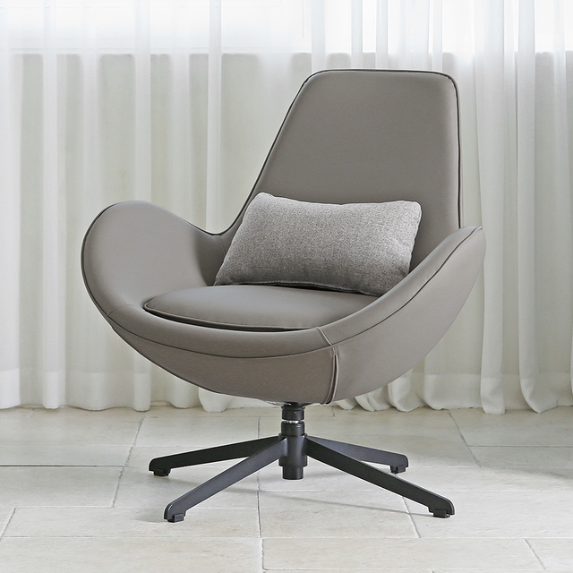 벤티스가구 에즈 가죽 살롱 회전의자 1인용_이미지