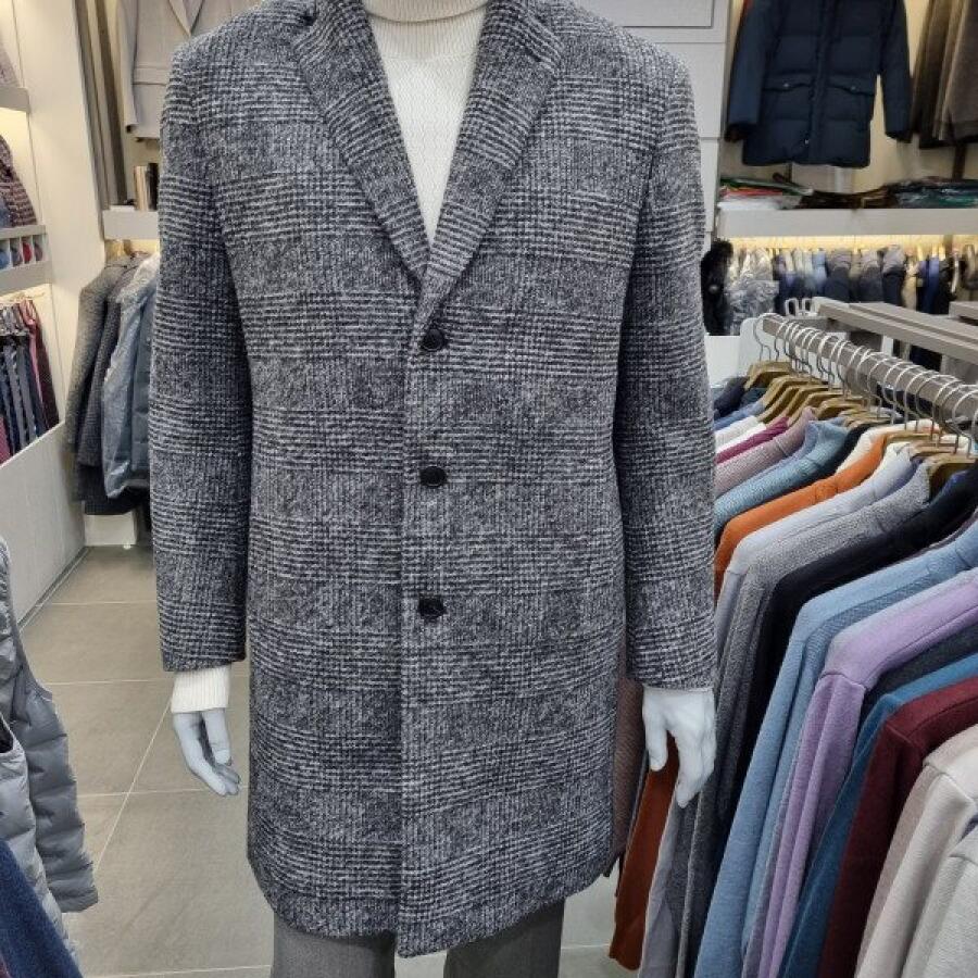 크로커다일 글렌체크 패턴 코트 CDAA8CT4123