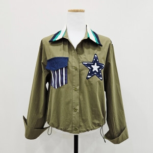 포커스 브론셔츠밑단스트링자켓 FF5I3JK3044KK_SH