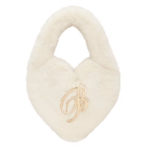 블루마린 오프 화이트 하트 에코퍼 핸드백 251901F046000_이미지