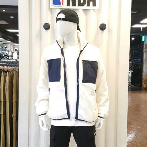 NBA NYK KNICKS 하이넥 우븐배색 플리스 집업_N214JP113P