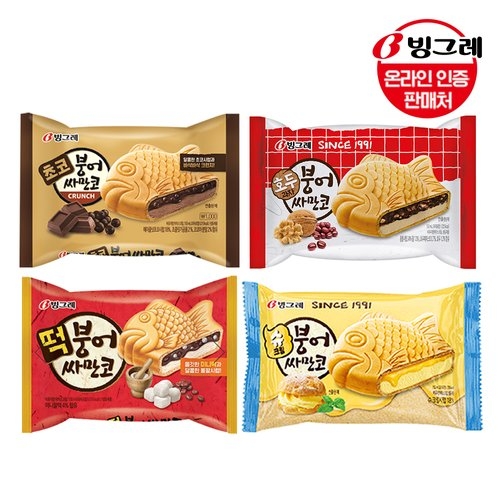 빙그레 펭수 붕어 싸만코 3종혼합 (24개입)_이미지