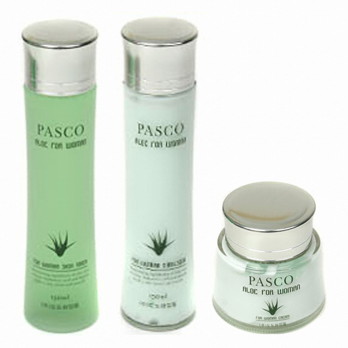 도도화장품 파스코 알로에 우먼 3종 세트(토너, 에멀전, 크림)_이미지