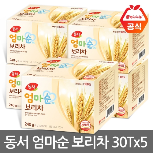동서식품 엄마순 보리차 8g 30티백 (5개)_이미지