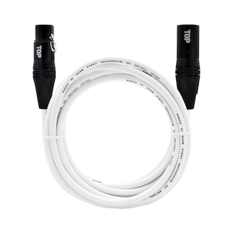 탑라인에이치디 HDTOP <b>XLR</b> 암 to 수 마이크 연장 <b>케이블</b> 블랙화이트