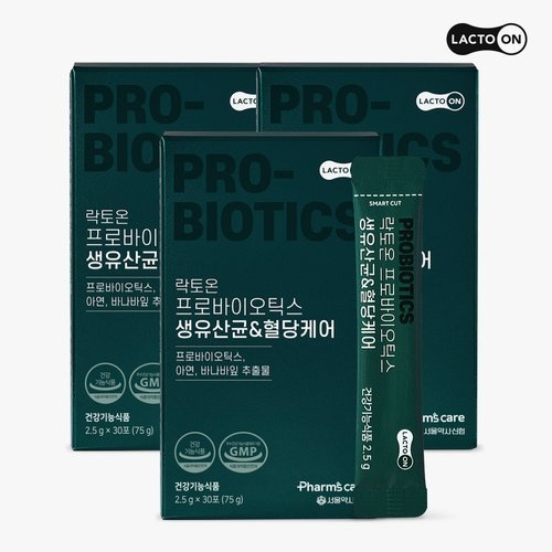 서울약사신협 락토온 프로바이오틱스 생유산균&혈당케어 2.5g 30포 (3개)
