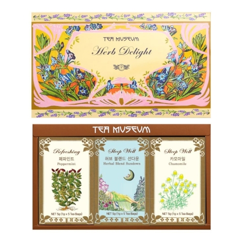 Mini tea box 허브 딜라이트 세트 (페퍼민트&선다운&카모마일)
