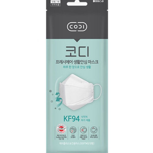 쌍용C&B 코디 생활안심 마스크 KF94 대형 (1매)_이미지
