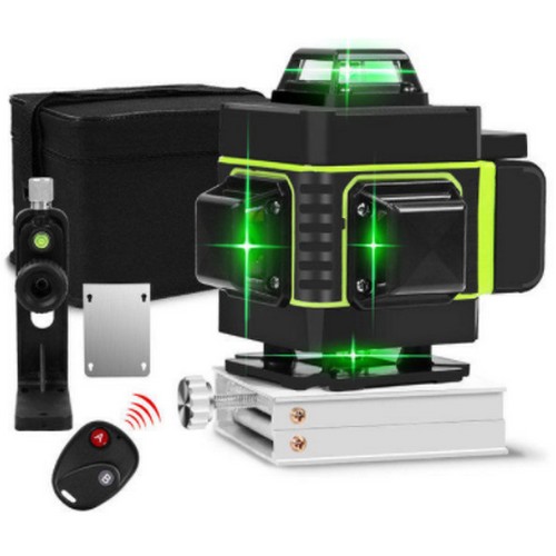 힐다 16선 4D 레이저 레벨기 녹색 해외구매 (배터리 4개)