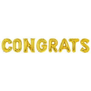 새로이벤트 축하 CONGRATS 골드 알파벳세트 글자 파티 풍선