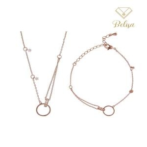벨리사 뷰티 Belisa BLS-S7002RG 투윈 더블링 목걸이 팔찌 세트_이미지
