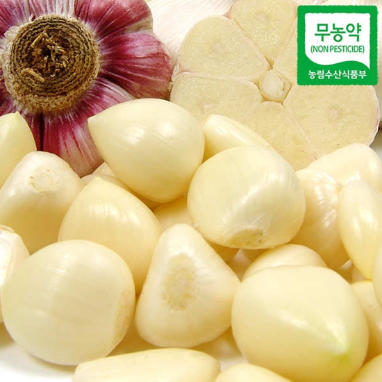 푸르젠 국내산 무농약 깐마늘 대 1kg