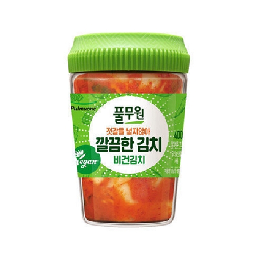 풀무원 깔끔한 비건 썰어담은김치 400g (2개)_이미지