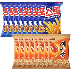 농심 포스틱 84g 8개 + 새우깡 90g 8개