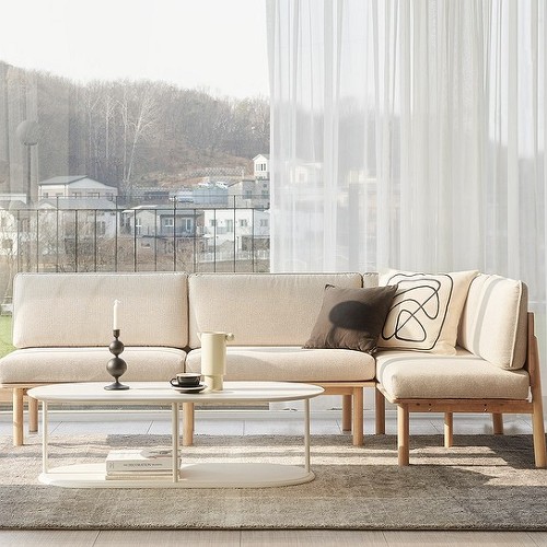 포레 컴포트 패브릭 소파 4인용