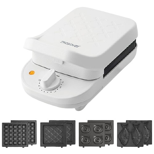 키친아트 렉스 4in1 타이머 와플 샌드위치 메이커 (화이트)_이미지