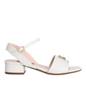 돌체앤가바나 주니어 화이트 앵클 스트랩 블록 힐 샌들 D10935K A12238S936_이미지