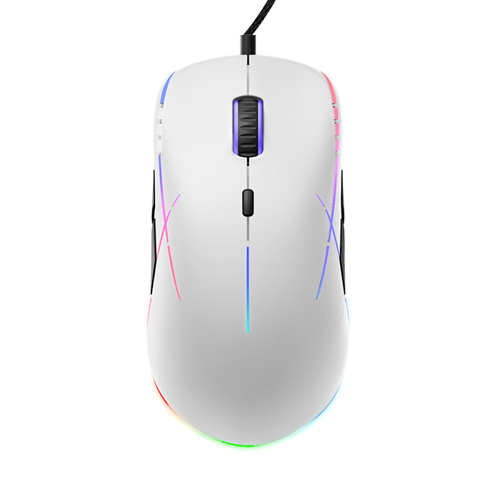 COX CM500 3360 RGB 게이밍 마우스 (화이트)_이미지