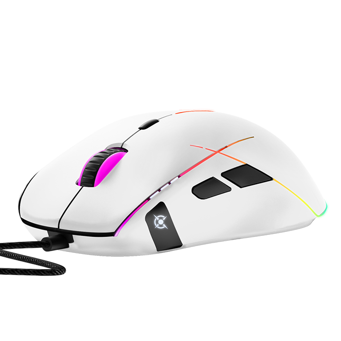 COX CM500 3360 RGB 게이밍 마우스 (화이트)_이미지