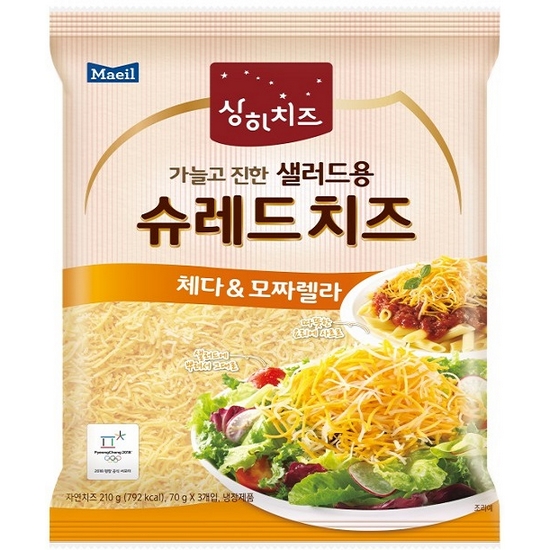 매일유업 상하치즈 샐러드용 슈레드치즈 체다&모짜렐라 210g (1개)