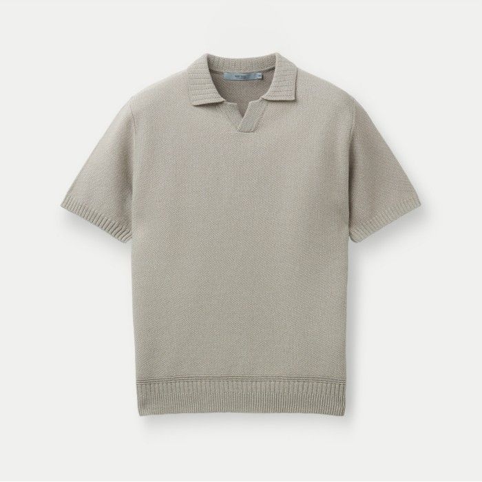  시리즈 남성 텍스처드 니트 H/S Open-Collar SAWAM26641BEX