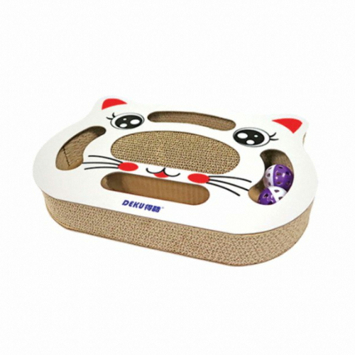 고양이 얼굴 공놀이 스크래쳐