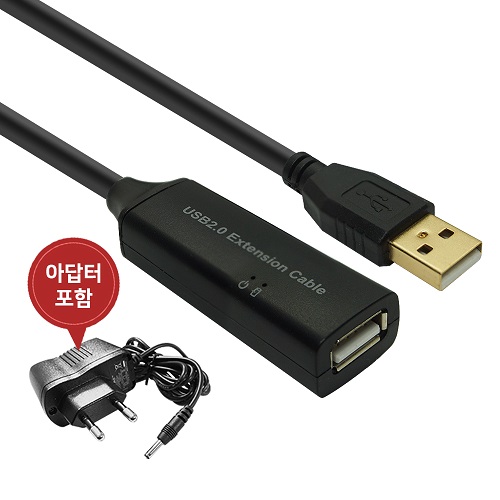 대원TMT DW-USBEP USB 2.0 유전원 리피터 케이블 (5m)_이미지