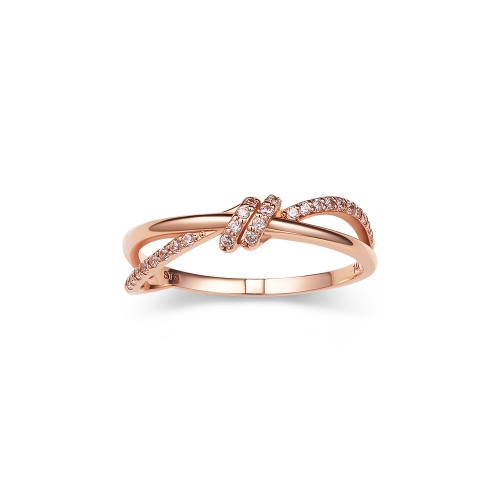 스톤헨지 Love Knot 14K 큐빅 반지 SA24C27F_이미지