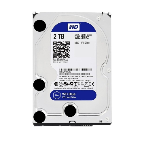 웨스턴 디지털 디지털 2TB WD 블루 PC 하드 드라이브 5400 RPM급 SATA 6 Gb/s 64 MB 캐시 3.5인치 WD.._이미지
