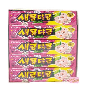 크라운제과 새콤달콤 복숭아맛 15개입_이미지