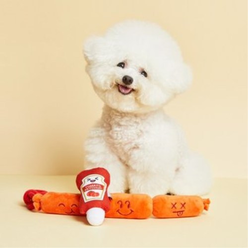 강아지 노즈워크 장난감 소시지와 케찹