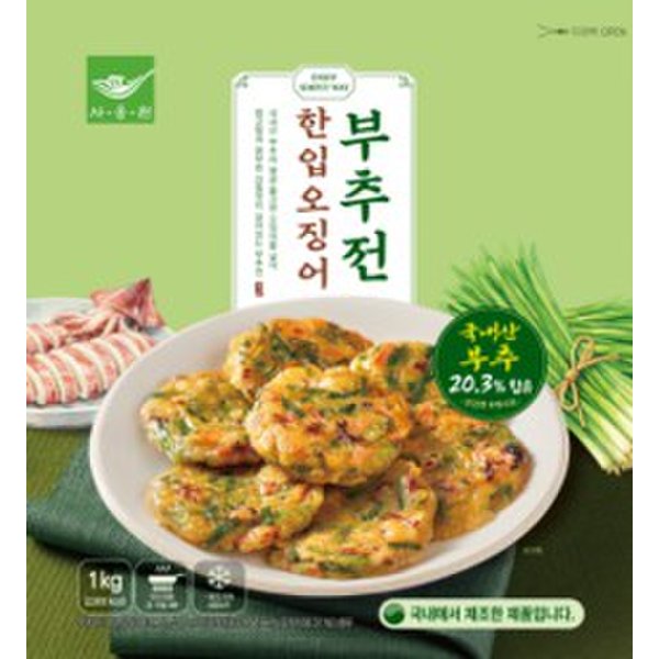 한입 오징어 부추전 1kg