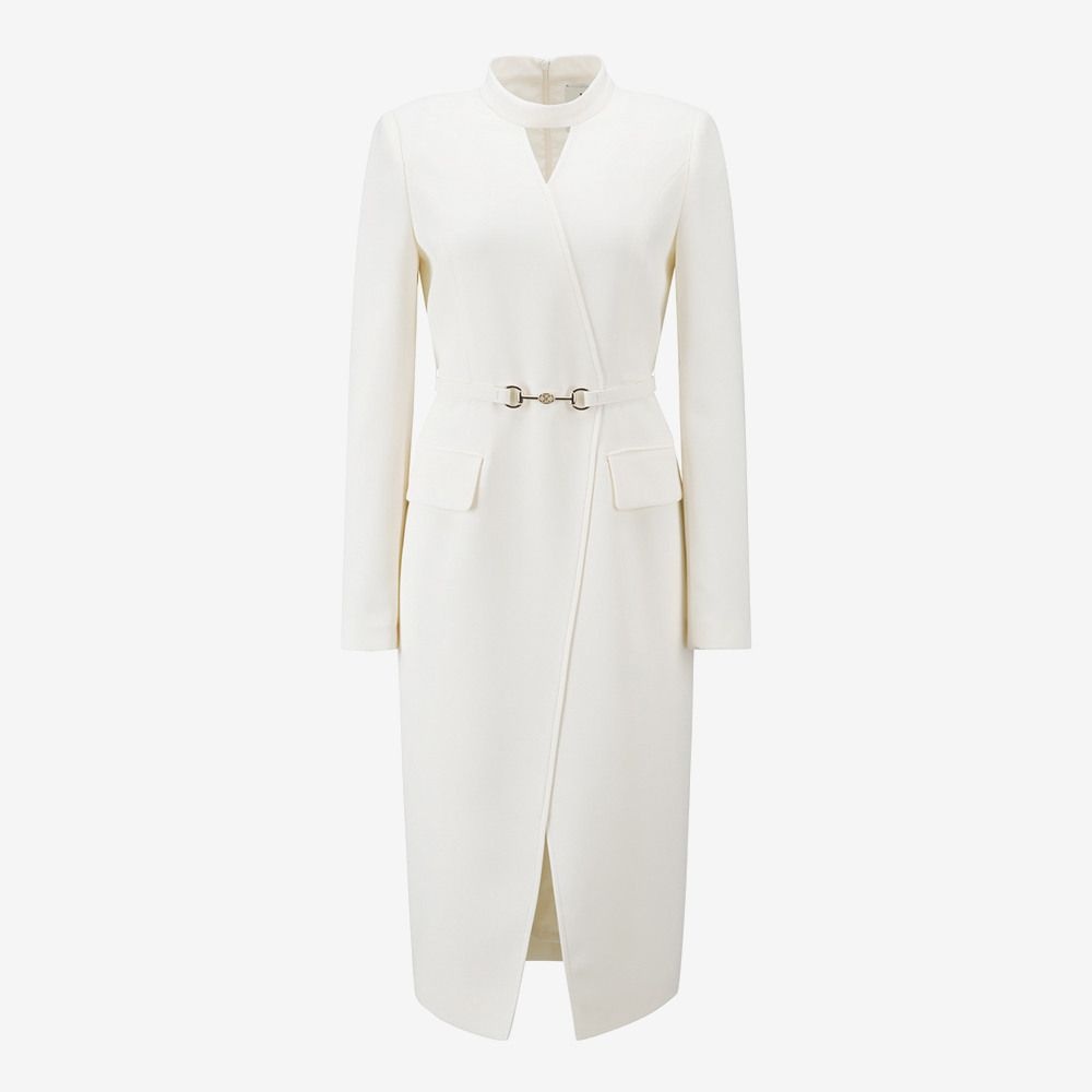 파인트리 모조 ONLINE EXCLUSIVE 하이넥 슬림핏 정장 원피스 IV J251MSE002 1157499