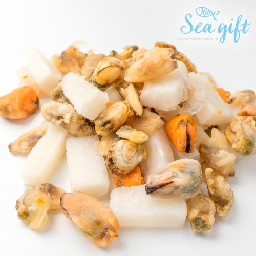 씨기프트 냉동 해물모듬 600g 해물믹스 오징어 새우 홍합 바지락_이미지