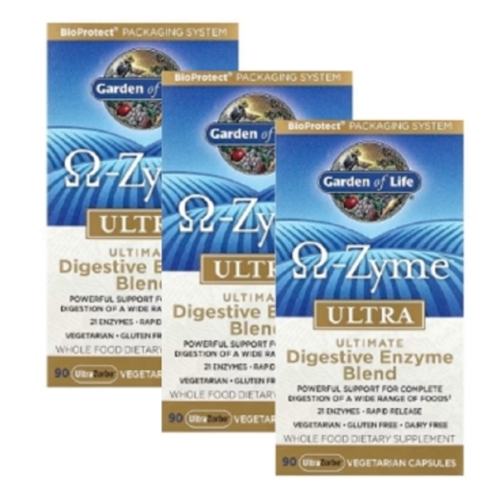 가든오브라이프 오메가 자임 울트라 얼티밋 소화 효소 혼합물 90캡슐 (3개)_이미지