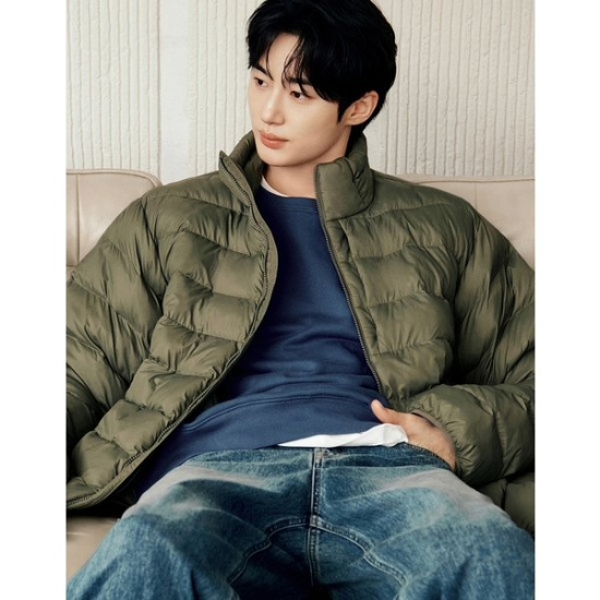 지오다노 남성 목넥 경량 패딩 01076920_이미지