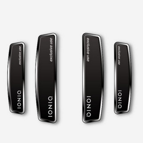 DXSOAUTO 블랙 쉴드 엠블럼 도어가드 (아이오닉)_이미지