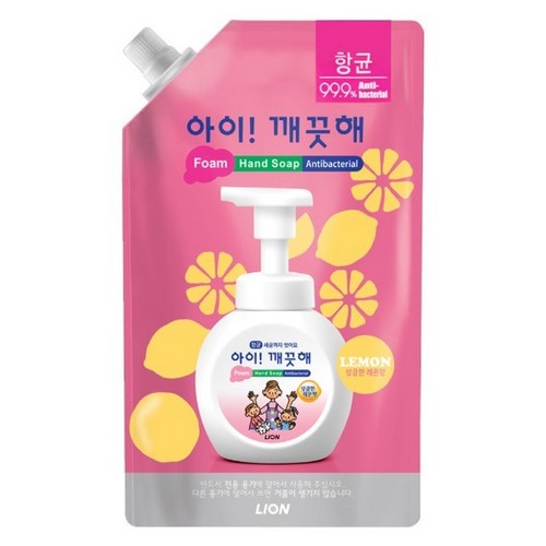 아이깨끗해 폼 핸드솝 레몬향 리필 600ml (1개)_이미지