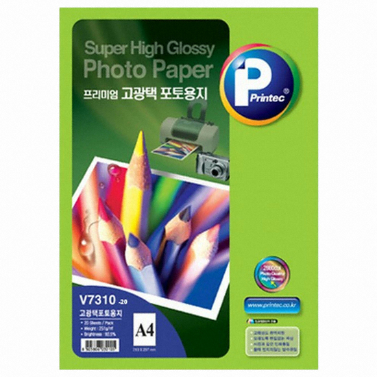 프린텍 프리미엄 고광택 포토용지 V7310 (20매)_이미지
