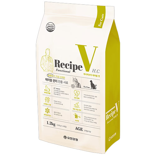레시피브이 캣 헤어볼 1.2kg (1개)_이미지
