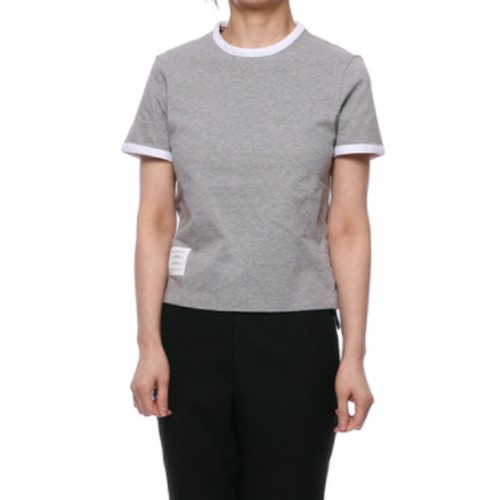 톰브라운 사이드 트리밍 반팔티셔츠 FJS075A 00042 (055, 그레이)