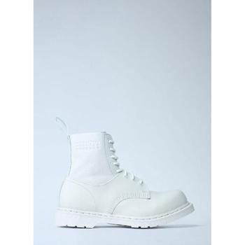 MM6 x Dr. Martens 여성 1460 가죽 부츠 mmd0261001wht