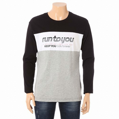 뱅뱅 배색 라운드티셔츠 NTF740_이미지