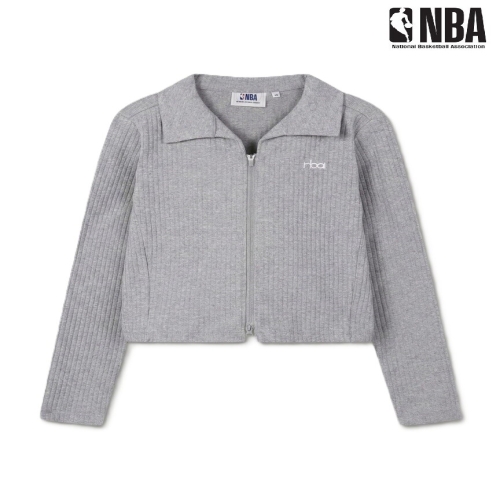 NBA 여성 슬림핏 골지 카라 집업 N261TJ722P_이미지