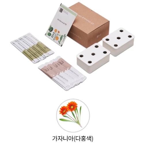 LG전자 틔운 미니 씨앗키트 패키지 가자니아 다홍색_이미지